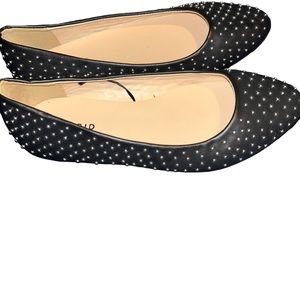 Torrid black silver studded ballet flats shoes size 9